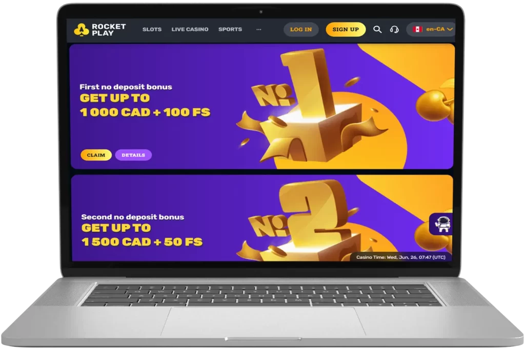 Sign Up Bonuses at RocketPlay No Deposit