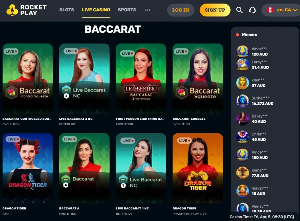 Online Baccarat Options