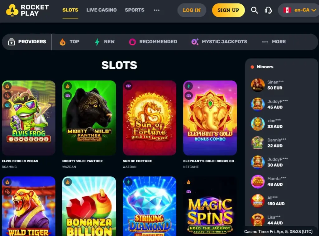 Slots at RocketPlay