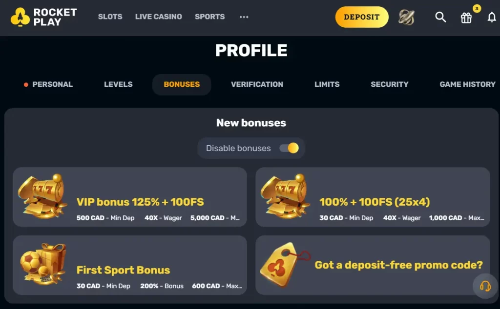 Bonuses for New Players