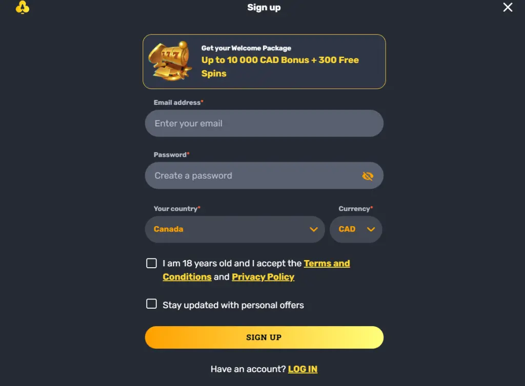 Sign up to Get Promo Codes